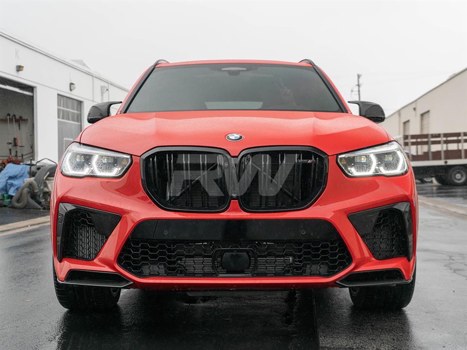 Alternative view of RW Carbon BMW F95 X5M Carbon Fiber Front Splitters
