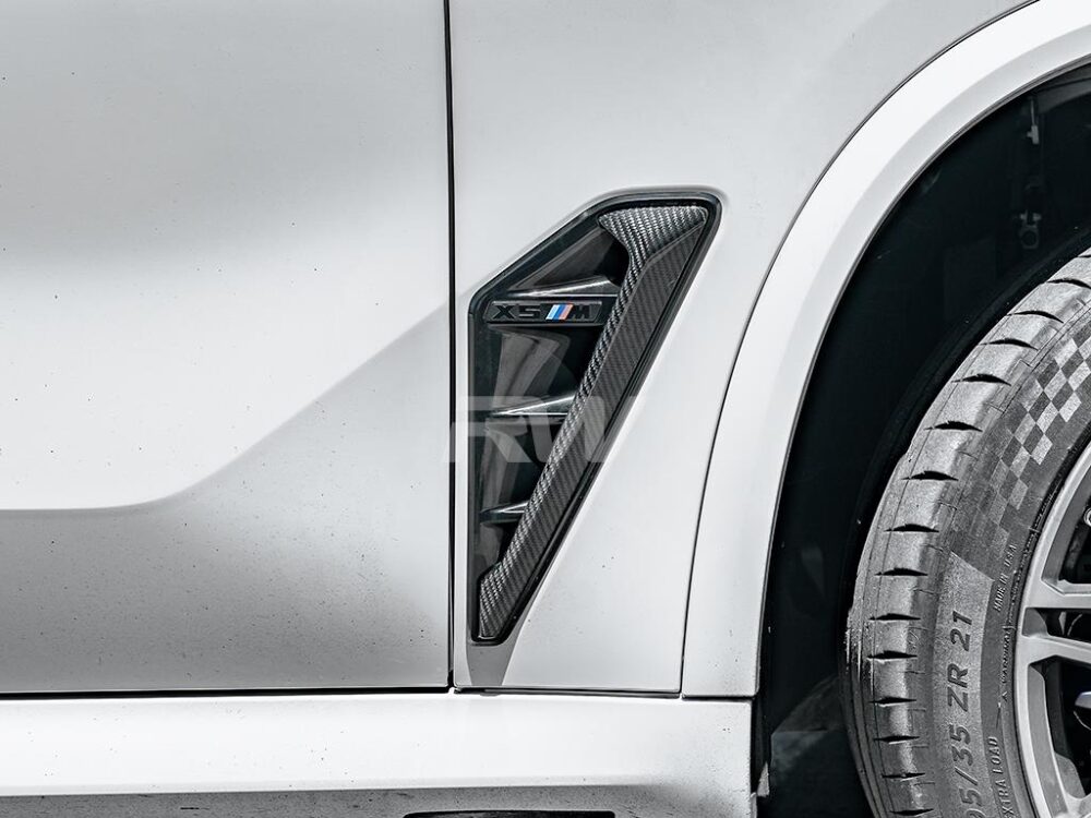 RW Carbon BMW F95 X5M Carbon Fiber Side Vent Covers - Image 6
