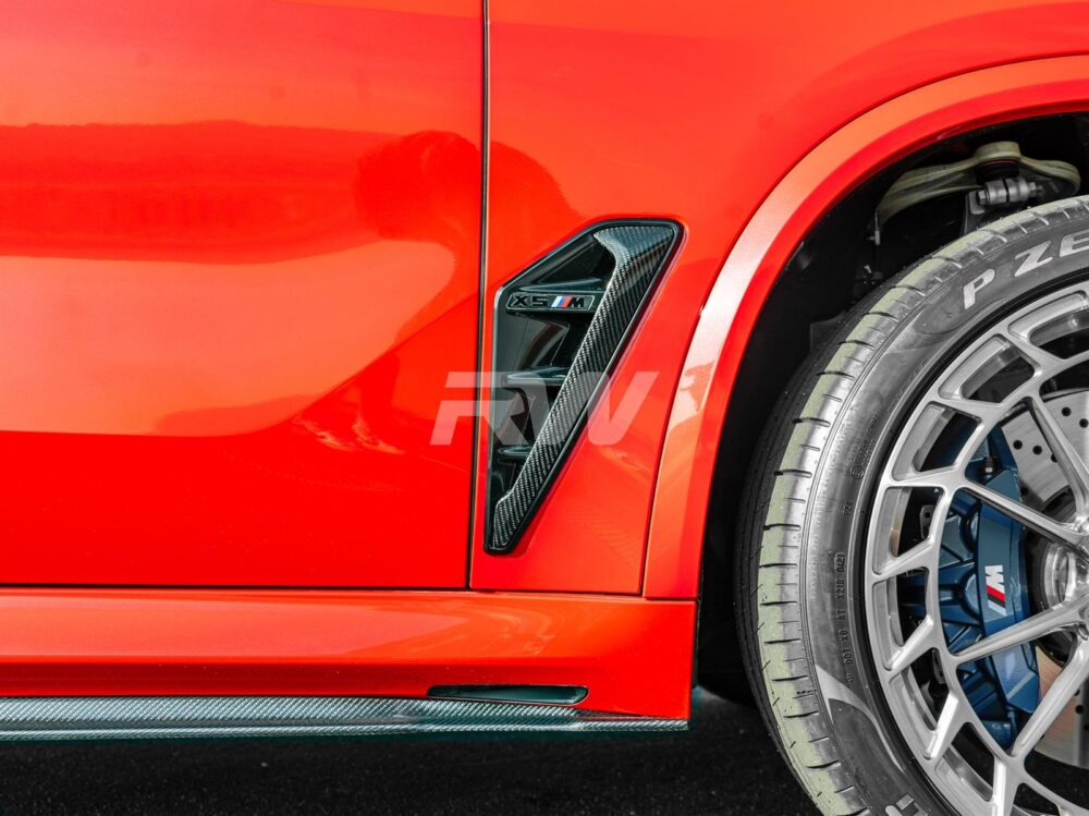 RW Carbon BMW F95 X5M Carbon Fiber Side Vent Covers - Image 4
