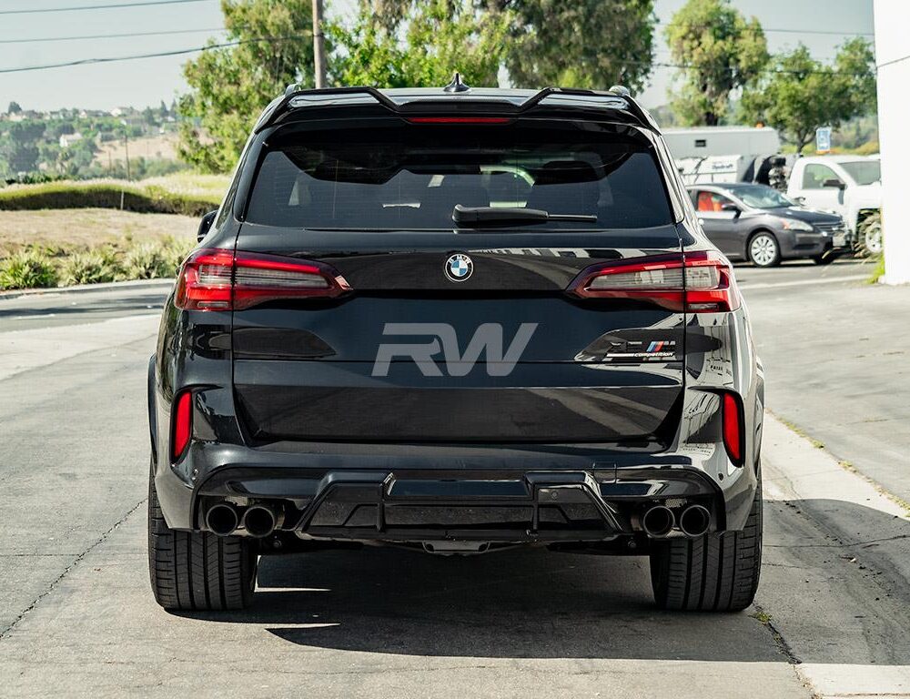 Alternative view of RW Carbon BMW F95 X5M DTM Carbon Fiber Roof Spoiler
