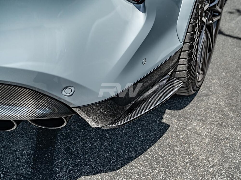 RW Carbon BMW F95 X5M F96 X6M Carbon Fiber Rear Splitters - Image 2