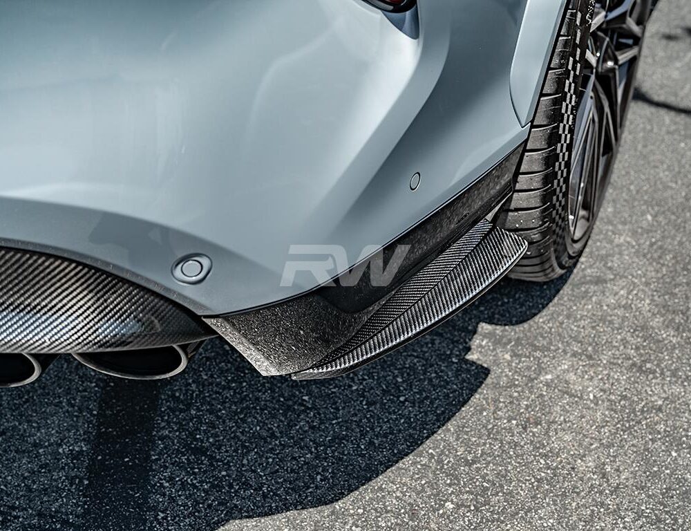 Alternative view of RW Carbon BMW F95 X5M F96 X6M Carbon Fiber Rear Splitters