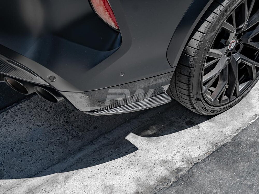 RW Carbon BMW F95 X5M F96 X6M Carbon Fiber Rear Splitters - Image 9