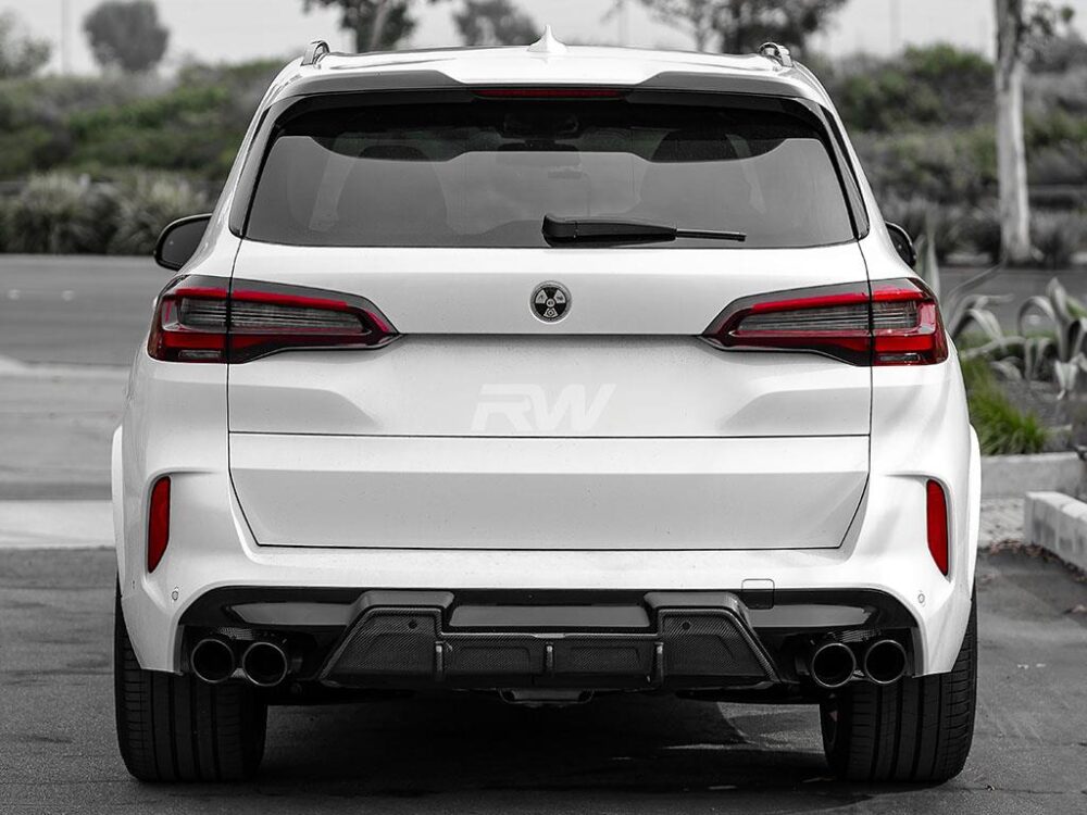 RW Carbon BMW F95 X5M F96 X6M DTM Carbon Fiber Diffuser - Image 12