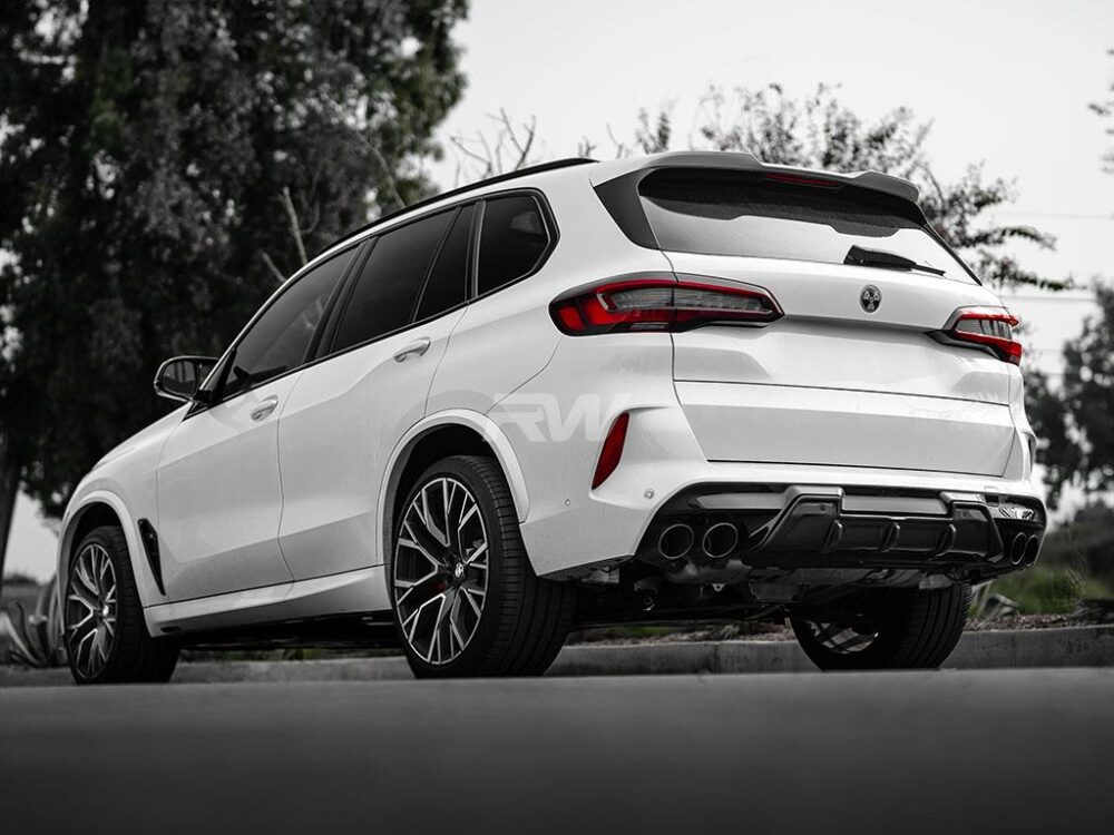 RW Carbon BMW F95 X5M F96 X6M DTM Carbon Fiber Diffuser - Image 11