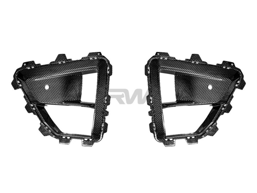 RW Carbon BMW F95 X5M F96 X6M LCI CF Front Replacement Trims - Image 2
