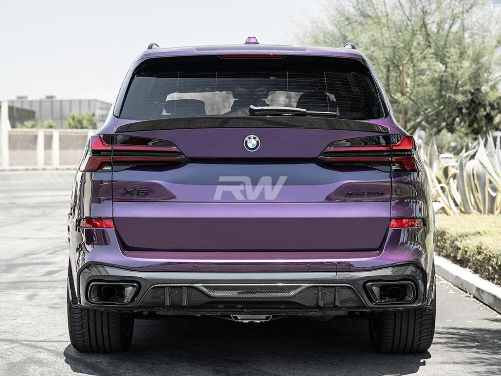RW Carbon BMW F95 X5M G05 X5 RWS Carbon Fiber Mid Spoiler - Image 2