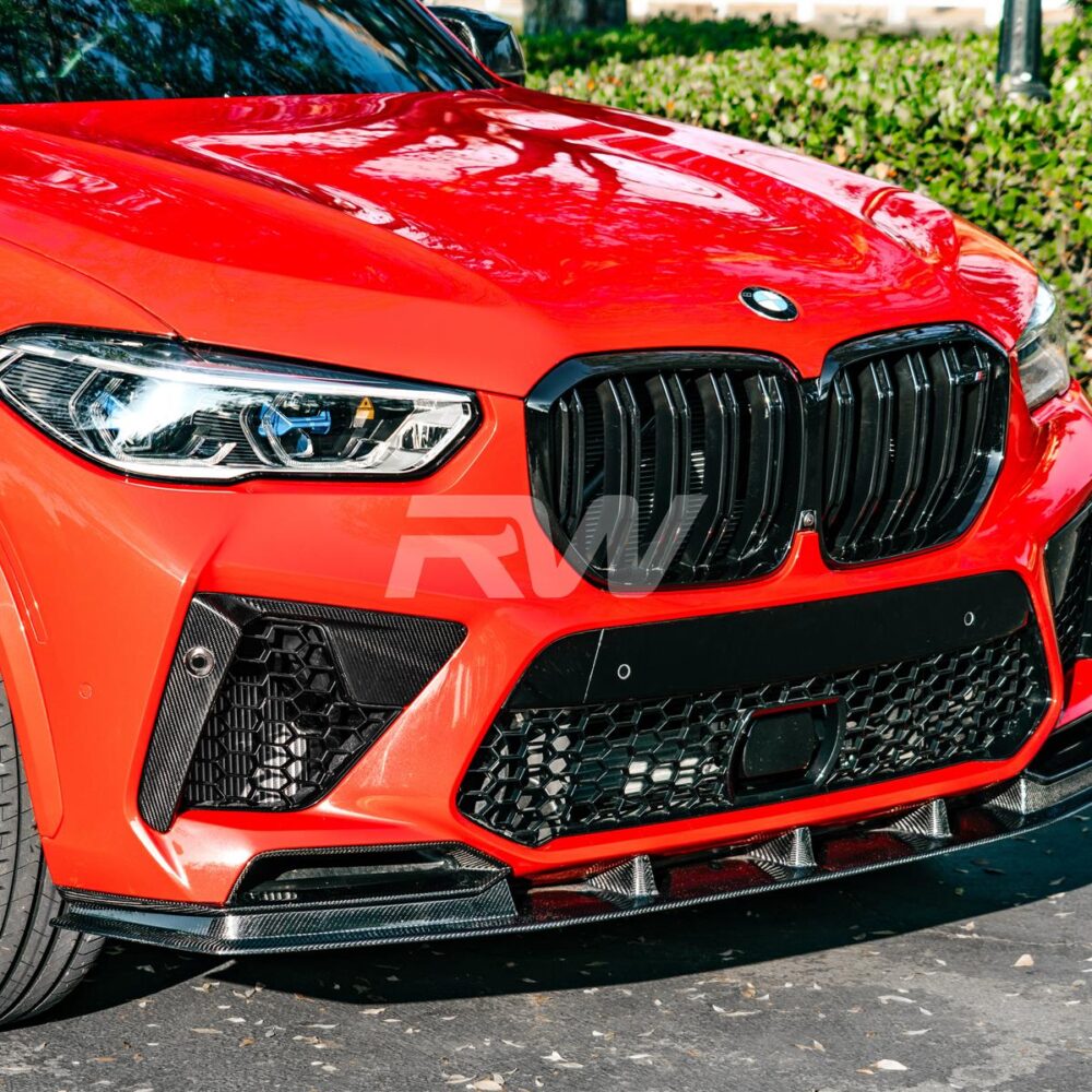 RW Carbon BMW F95 X5M RWS Carbon Fiber Front Lip Spoiler