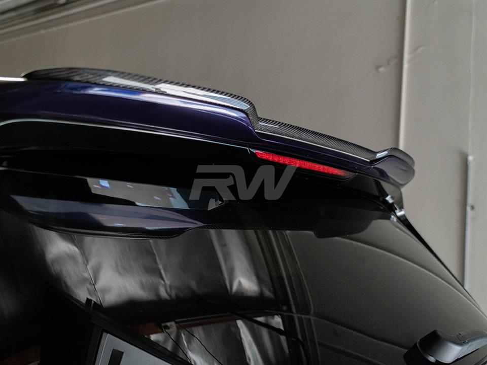 Alternative view of RW Carbon BMW F95 X5M RWS Carbon Fiber Roof Spoiler
