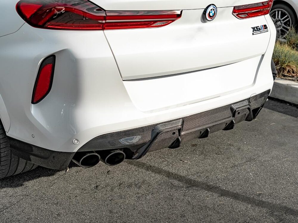 RW Carbon BMW F95 X5M/F96 X6M RWS Carbon Fiber Diffuser - Image 4