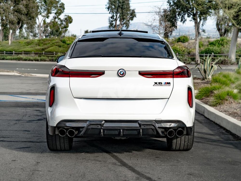 RW Carbon BMW F95 X5M/F96 X6M RWS Carbon Fiber Diffuser - Image 3