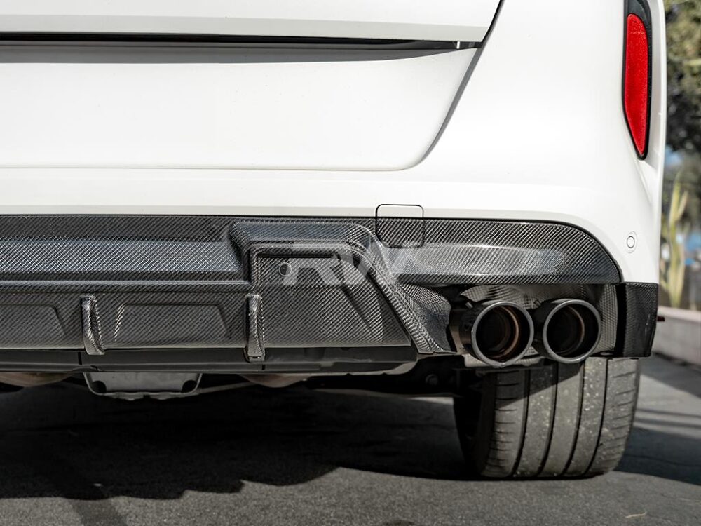 RW Carbon BMW F95 X5M/F96 X6M RWS Carbon Fiber Diffuser - Image 2
