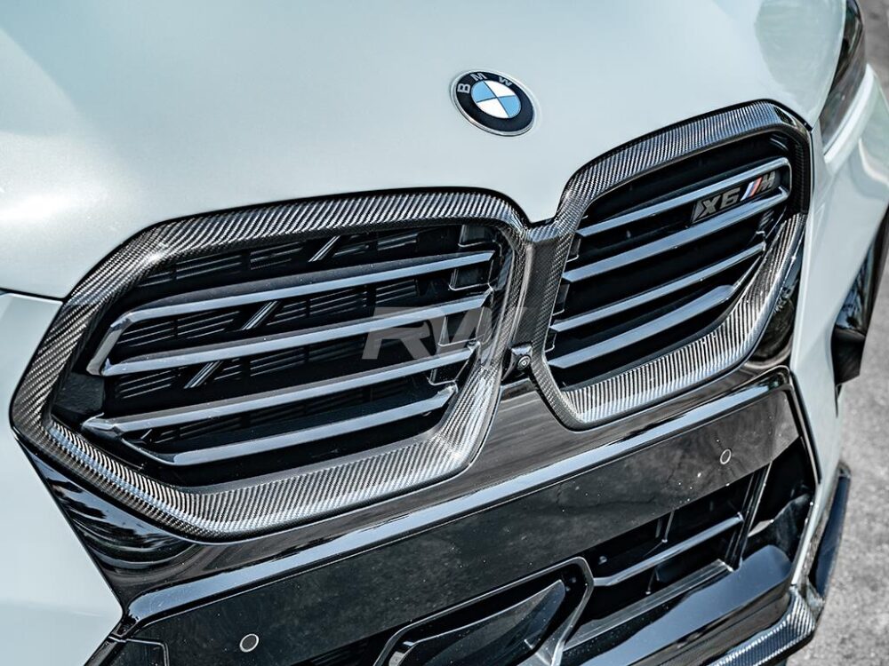 RW Carbon BMW F95/F96 LCI Carbon Fiber Grille Surrounds - Image 4