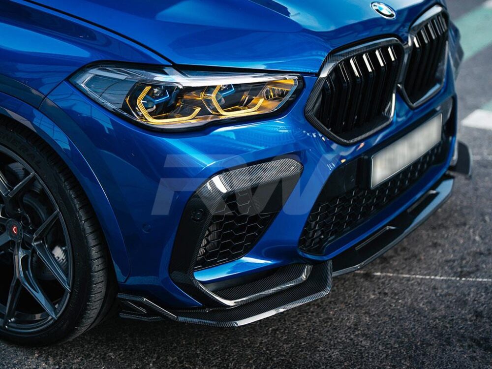 RW Carbon BMW F96 X6M Carbon Fiber DTM Front Lip - Image 4