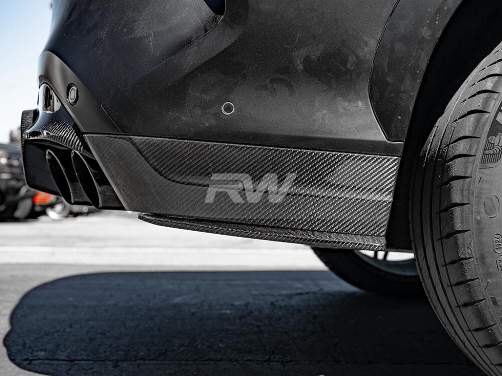 RW Carbon BMW F96 X6M Carbon Fiber Rear Bumper Trim - Image 5