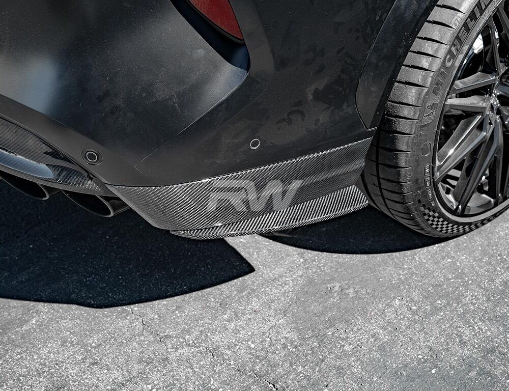 Alternative view of RW Carbon BMW F96 X6M Carbon Fiber Rear Bumper Trim