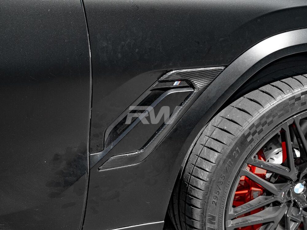 RW Carbon BMW F96 X6M Carbon Fiber Side Vent Covers - Image 7