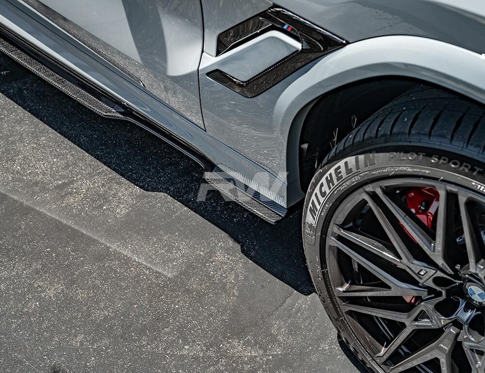 Alternative view of RW Carbon BMW F96 X6M G06 X6 RWS CF Side Skirt Extensions