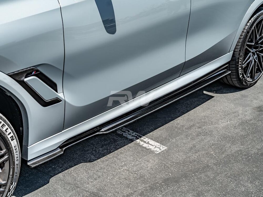 RW Carbon BMW F96 X6M G06 X6 RWS CF Side Skirt Extensions
