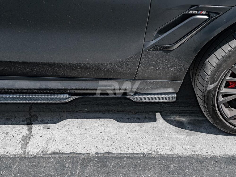 RW Carbon BMW F96 X6M G06 X6 RWS CF Side Skirt Extensions - Image 6