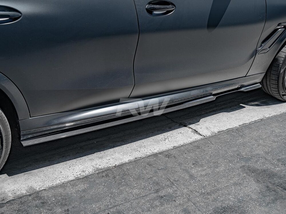 RW Carbon BMW F96 X6M G06 X6 RWS CF Side Skirt Extensions - Image 8