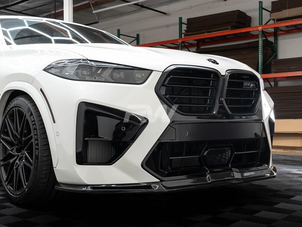RW Carbon BMW F96 X6M LCI RWS Carbon Fiber Front Lip - Image 2