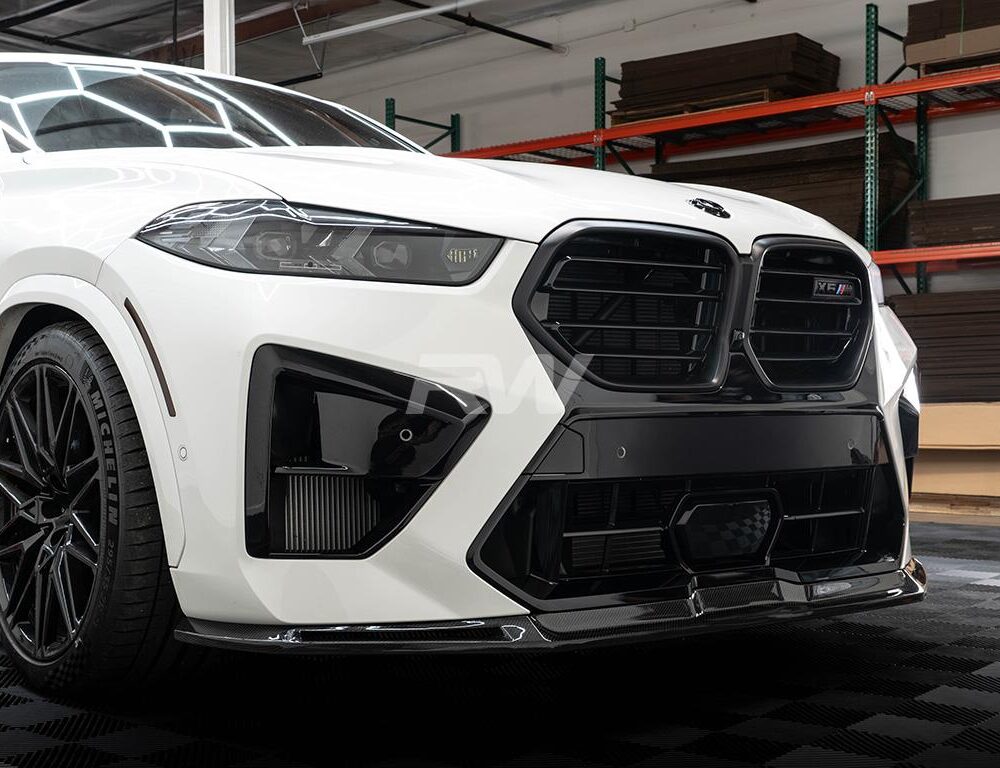 Alternative view of RW Carbon BMW F96 X6M LCI RWS Carbon Fiber Front Lip