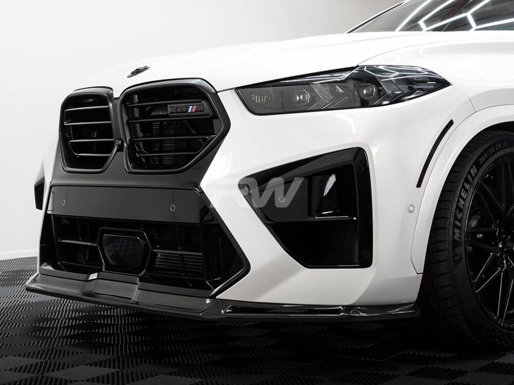 RW Carbon BMW F96 X6M LCI RWS Carbon Fiber Front Lip - Image 3