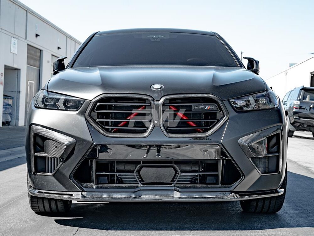RW Carbon BMW F96 X6M LCI RWS Carbon Fiber Front Lip - Image 5