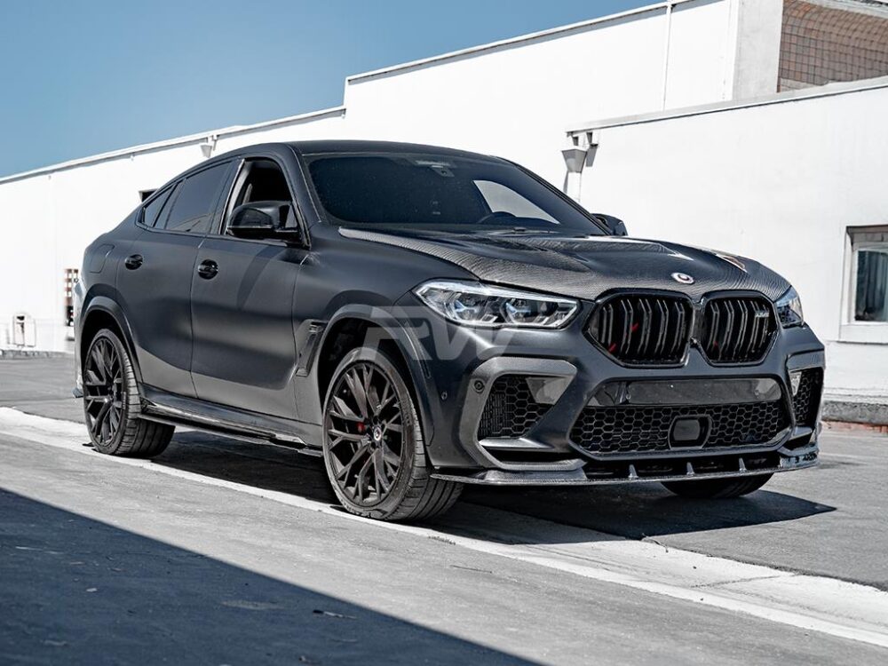RW Carbon BMW F96 X6M RWS Carbon Fiber Front Lip - Image 2