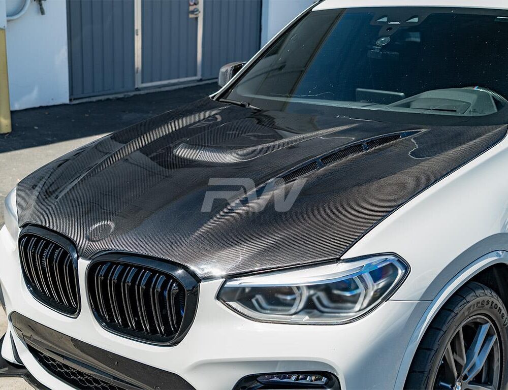 Alternative view of RW Carbon BMW F97 F98 G01 G02 Carbon Fiber Hood