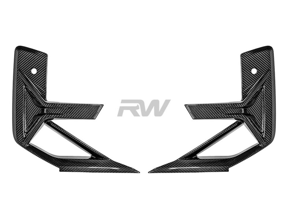 RW Carbon BMW F97 X3M F98 X4M LCI CF Front Bumper Trims - Image 5