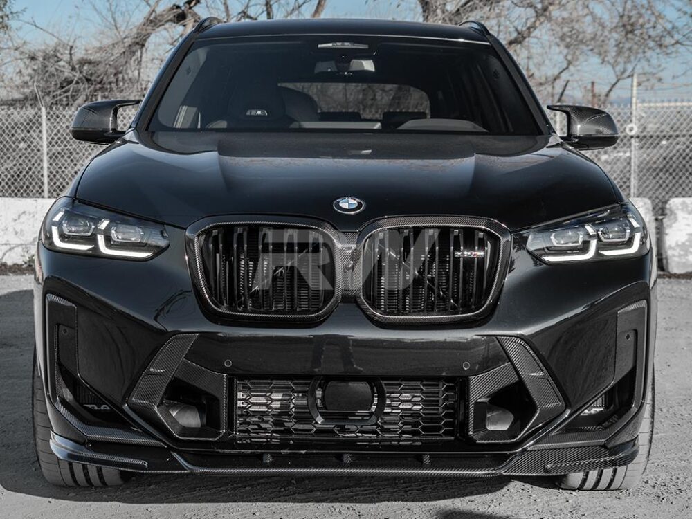 RW Carbon BMW F97 X3M F98 X4M LCI DTM Carbon Fiber Front Lip - Image 2