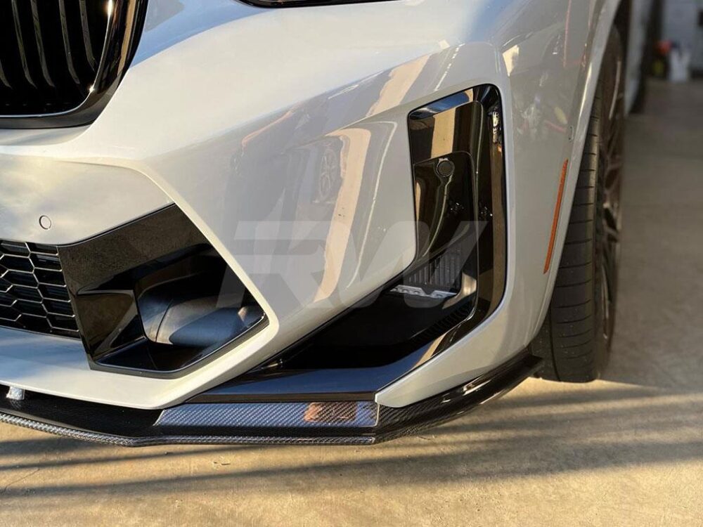 RW Carbon BMW F97 X3M F98 X4M LCI RWS Carbon Fiber Front Lip - Image 3