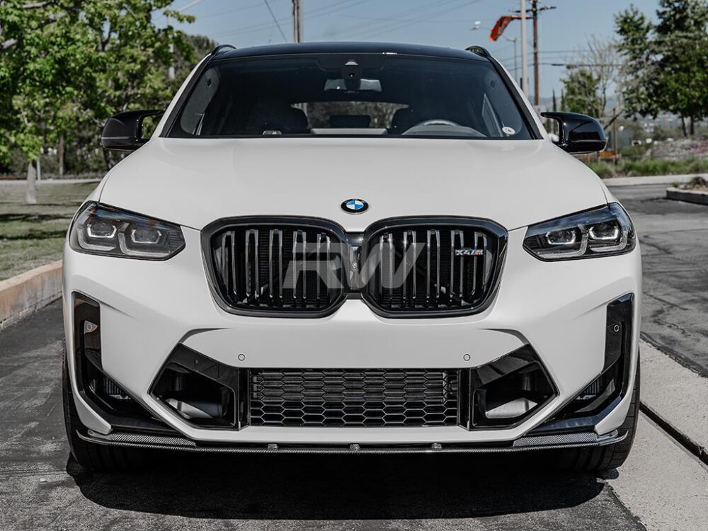 RW Carbon BMW F97 X3M F98 X4M LCI RWS Carbon Fiber Front Lip - Image 2