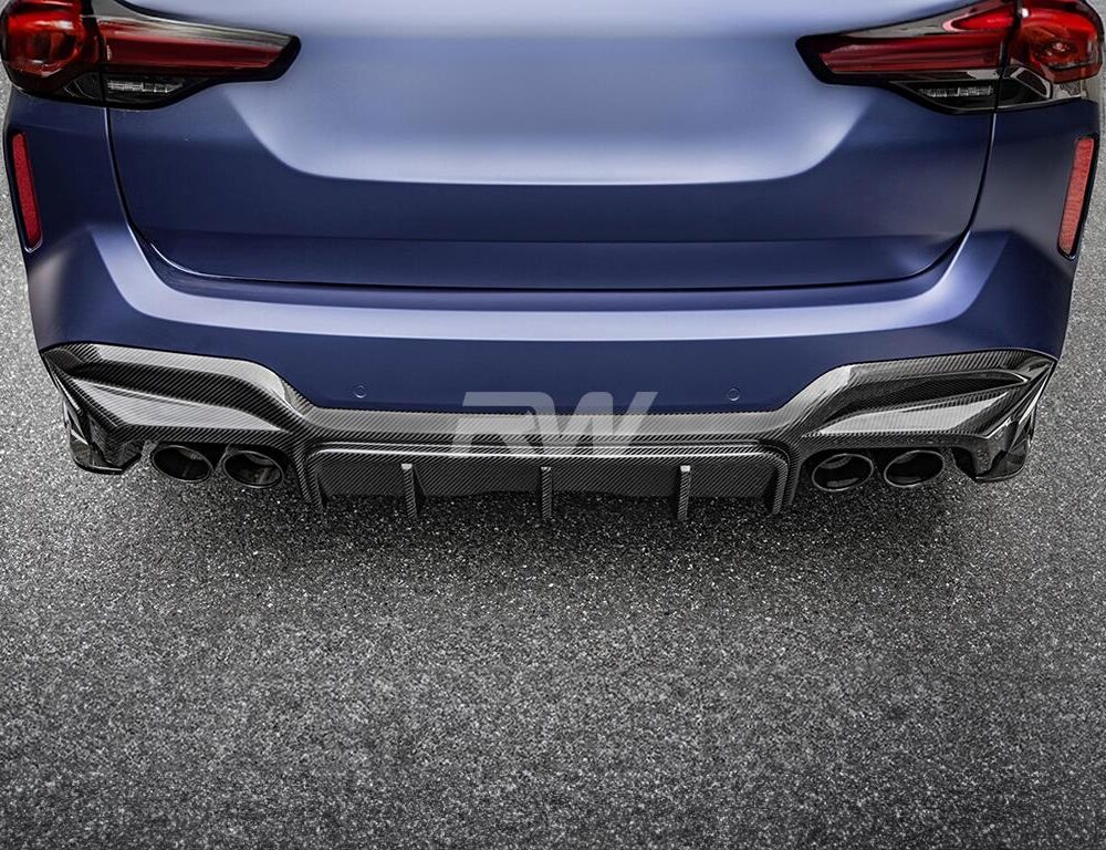 Alternative view of RW Carbon BMW F97 X3M LCI Carbon Fiber Diffuser