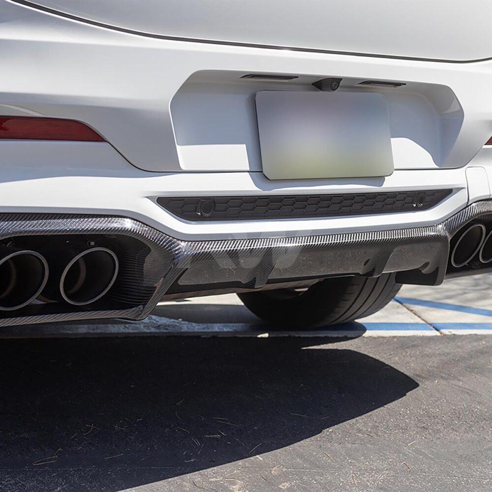 Alternative view of RW Carbon BMW F98 X4M 3D Style Carbon Fiber Diffuser