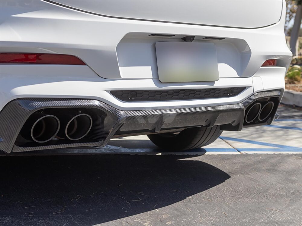 RW Carbon BMW F98 X4M 3D Style Carbon Fiber Diffuser - Image 2
