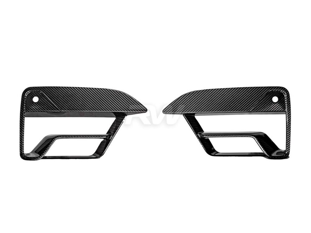 RW Carbon BMW F9X M8 Carbon Fiber Front Bumper Duct Trims - Image 16