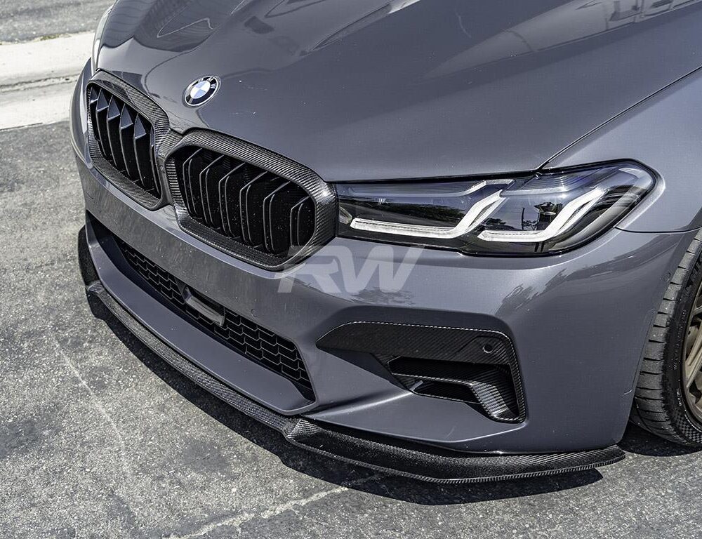 Alternative view of RW Carbon BMW F9X M8 Carbon Fiber Front Bumper Duct Trims
