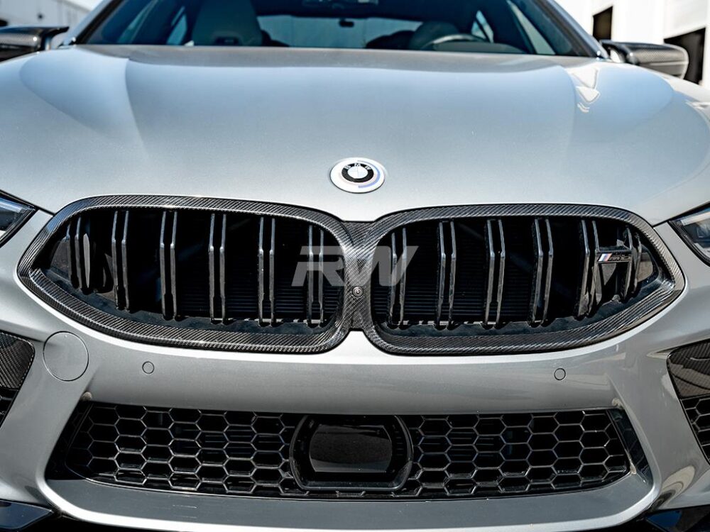 RW Carbon BMW F9x M8 / 8-Series CF Grille Surrounds 19-22 - Image 3