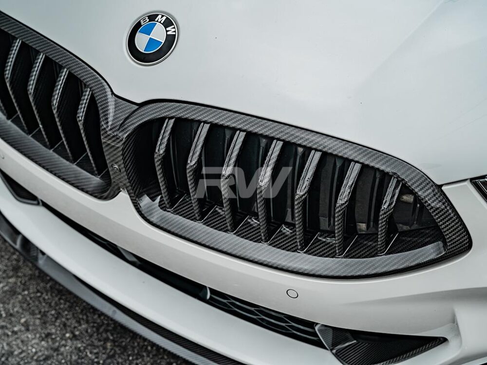 RW Carbon BMW F9x M8 / 8-Series Full Dry CF Grille Replacement - Image 3
