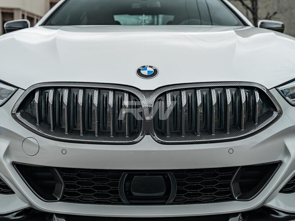 RW Carbon BMW F9x M8 / 8-Series Full Dry CF Grille Replacement - Image 4