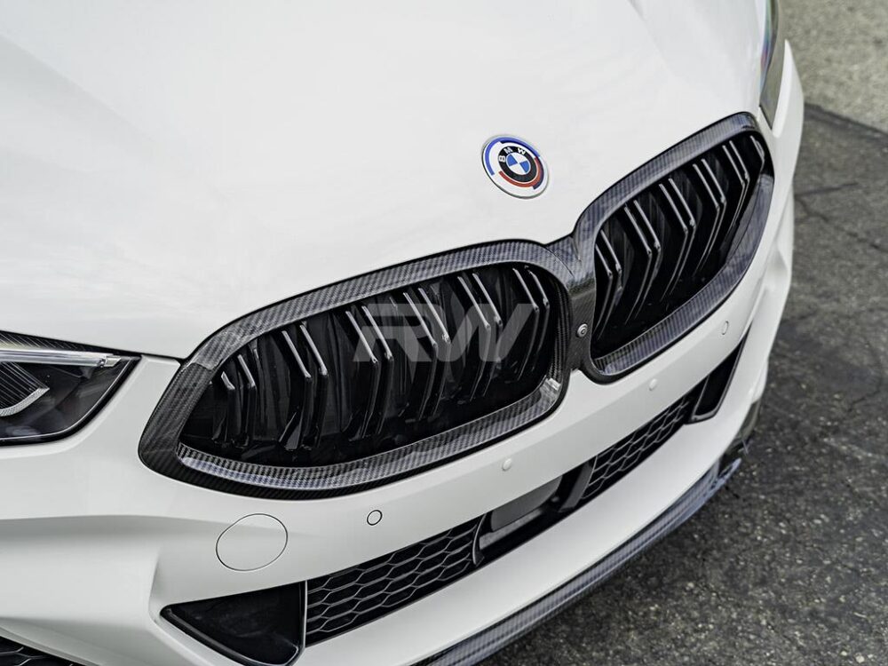 RW Carbon BMW F9x M8 / 8-Series Full Dry CF Grille Replacement - Image 7