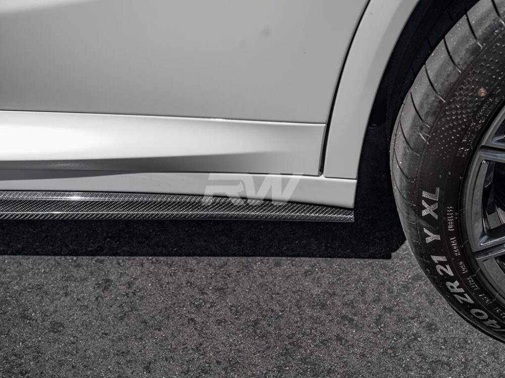 RW Carbon BMW G01 G02 F97 F98 RWS CF Side Skirt Extensions - Image 10