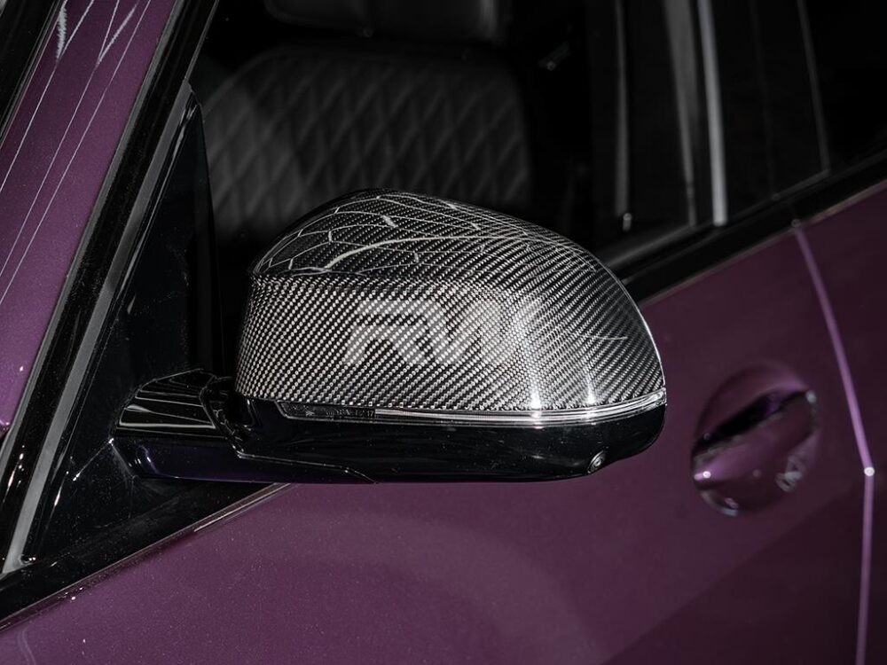 RW Carbon BMW G01 G02 G05 G06 G07 Carbon Fiber Mirror Caps - Image 7