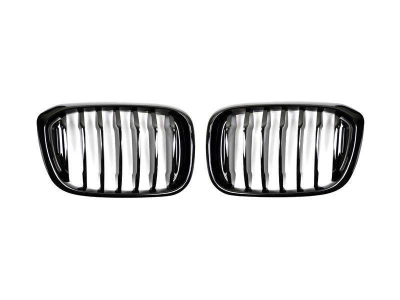 Alternative view of RW Carbon BMW G01 X3 G02 X4 Gloss Black Grilles