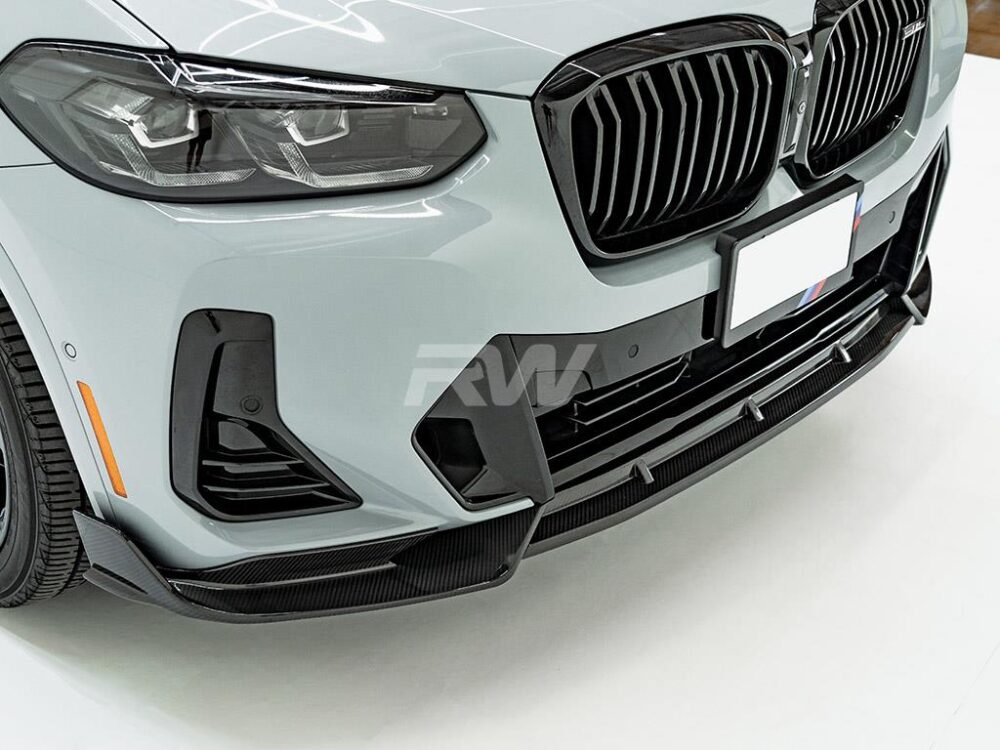RW Carbon BMW G01 X3 G02 X4 LCI Carbon Fiber Front Lip - Image 5
