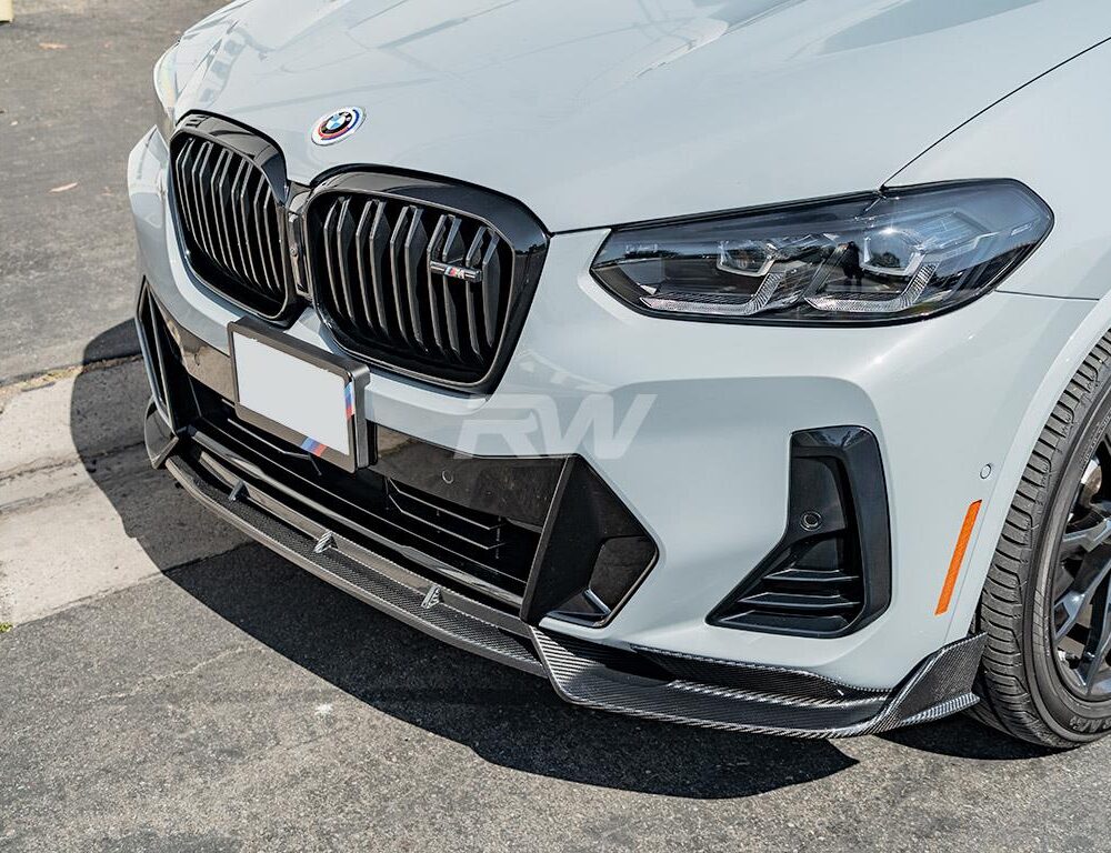 Alternative view of RW Carbon BMW G01 X3 G02 X4 LCI Carbon Fiber Front Lip
