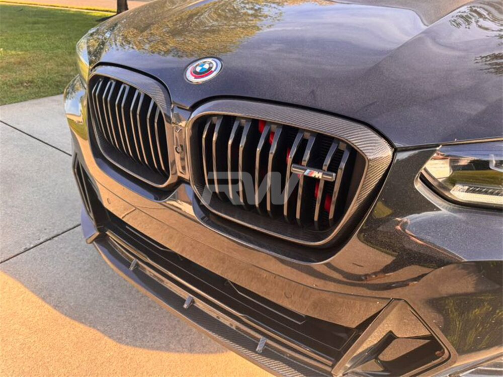 RW Carbon BMW G01 X3 G02 X4 LCI Carbon Fiber Grille Surround - Image 2